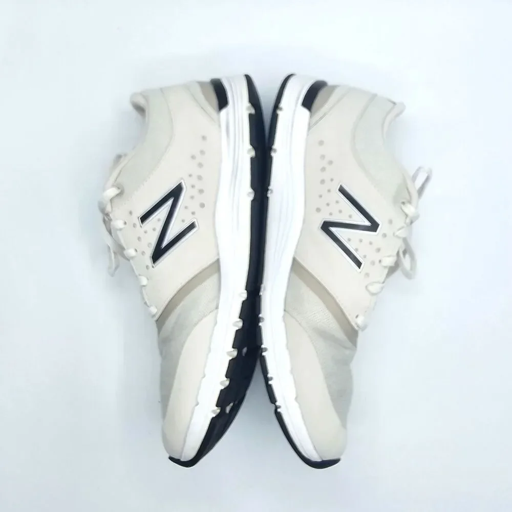 New Balance Women Sneakers 8 Cream Black Cushioned Running Shoes